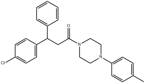 3-(p-Chlorophenyl)-3-phenyl-1-[4-(p-tolyl)-1-piperazinyl]-1-propanone