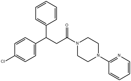 3-(p-Chlorophenyl)-3-phenyl-1-[4-(2-pyridyl)-1-piperazinyl]-1-propanone