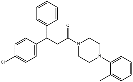 3-(p-Chlorophenyl)-3-phenyl-1-[4-(2-methylphenyl)-1-piperazinyl]-1-propanone