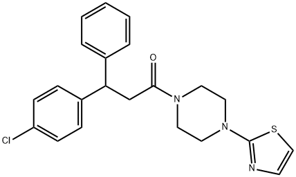 3-(p-Chlorophenyl)-3-phenyl-1-[4-(2-thiazolyl)-1-piperazinyl]-1-propanone