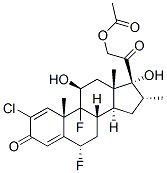 2-chloro-6alpha,9-difluoro-11beta,17,21-trihydroxy-16alpha-methylpregna-1,4-diene-3,20-dione 21-acetate