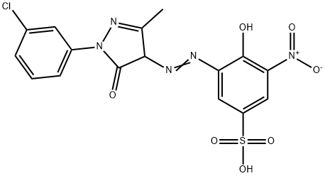 3-[[1-(3-chlorophenyl)-4,5-dihydro-3-methyl-5-oxo-1H-pyrazol-4-yl]azo]-4-hydroxy-5-nitrobenzenesulphonic acid