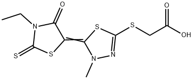 [[5-(3-ethyl-4-oxo-2-thioxothiazolidin-5-ylidene)-4,5-dihydro-4-methyl-1,3,4-thiadiazol-2-yl]thio]acetic acid