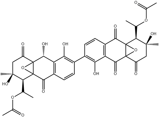 9-Deoxo-4aβ,9aβ:4'aβ,9'aβ-bisoxy-4a,4'a,9a,9'a-tetrahydro-9β-hydroxyjulichrome Q 11,11'-diacetate