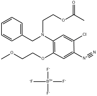 4-[[2-(acetoxy)ethyl](phenylmethyl)amino]-2-chloro-5-(2-methoxyethoxy)benzenediazonium tetrafluoroborate