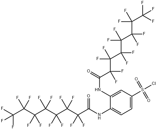 3,4-bis[(2,2,3,3,4,4,5,5,6,6,7,7,8,8,8-pentadecafluoro-1-oxooctyl)amino]benzenesulphonyl chloride
