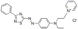 1-[2-[N-ethyl-p-[(3-phenyl-1,2,4-thiadiazol-5-yl)azo]anilino]ethyl]pyridinium chloride