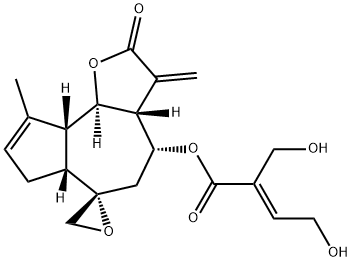 (E)-4-Hydroxy-2-(hydroxymethyl)-2-butenoic acid [(3aR,6S)-3,3a,4,5,6aβ,7,9aβ,9bα-octahydro-9-methyl-3-methylene-2-oxospiro[azuleno[4,5-b]furan-6(2H),2'-oxiran]-4α-yl] ester