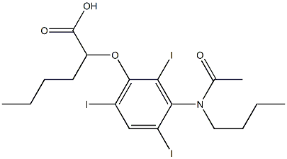 2-[[3-(N-Butylacetylamino)-2,4,6-triiodophenyl]oxy]hexanoic acid