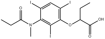 2-[3-(N-Methylpropionylamino)-2,4,6-triiodophenoxy]butyric acid