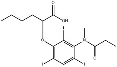 2-[[3-(N-Methylpropanoylamino)-2,4,6-triiodophenyl]oxy]hexanoic acid
