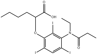 2-[[3-(N-Ethylpropanoylamino)-2,4,6-triiodophenyl]oxy]hexanoic acid