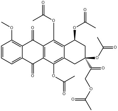 (8S)-6,8α,10α,11-Tetraacetoxy-8-acetoxyacetyl-7,8,9,10-tetrahydro-1-methoxy-5,12-naphthacenedione