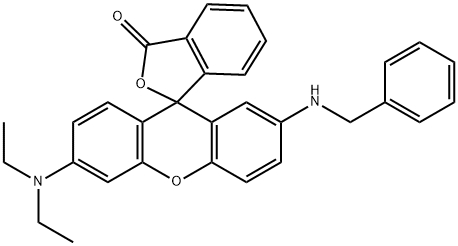 3'-(Diethylamino)-7'-benzylaminospiro[isobenzofuran-1(3H),9'-[9H]xanthen]-3-one
