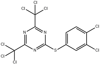 2-[(3,4-Dichlorophenyl)thio]-4,6-bis(trichloromethyl)-1,3,5-triazine
