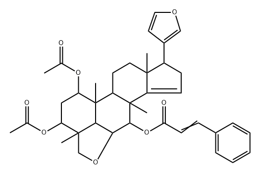 17α-(3-Furyl)-4,5,5',6-tetrahydro-4β,8-dimethylandrost-5-eno[6,5,4-bc]furan-14-ene-1α,3α,7α-triol 1,3-diacetate 7-(3-phenylpropenoate)