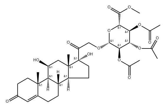 Cortisol 21-2-D-Glucuronide Methyl Ester 2,3,5-Triacetate