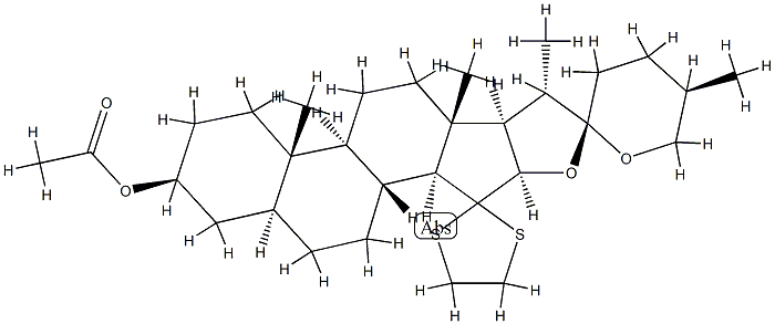 (25R)-15,15-Ethylenedithio-3β-acetyloxy-5α-spirostane