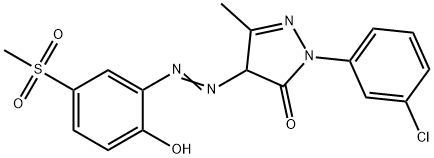 2-(3-chlorophenyl)-2,4-dihydro-4-[[2-hydroxy-5-(methylsulphonyl)phenyl]azo]-5-methyl-3H-pyrazol-3-one