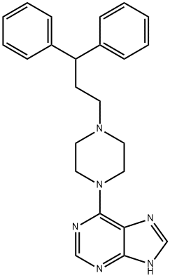6-[4-(3,3-Diphenylpropyl)-1-piperazinyl]-9H-purine