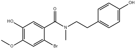 2-溴-4-甲氧基-5-羟基-N-[2'-(4-羟基苯基)乙基]-N-甲基-苯甲酰胺