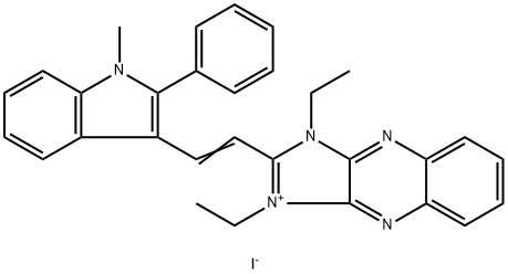 1,3-diethyl-2-[2-(1-methyl-2-phenyl-1H-indol-3-yl)vinyl]-1H-imidazo[4,5-b]quinoxalinium iodide