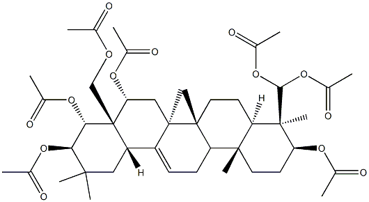 5α-Olean-12-ene-3β,16α,21β,22α,24,24,28-heptol heptaacetate