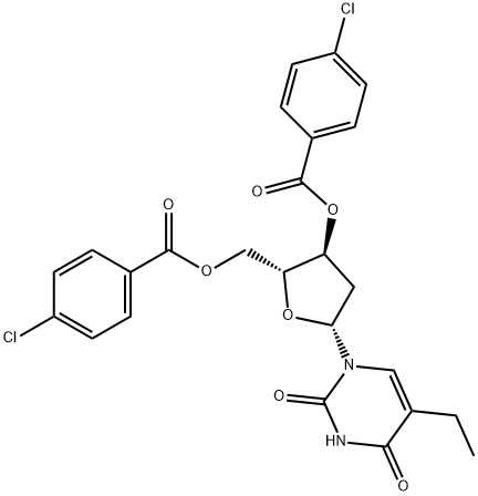 3',5'-二-O-(4-氯苯甲酰基)-2'-脱氧-5-乙基尿苷