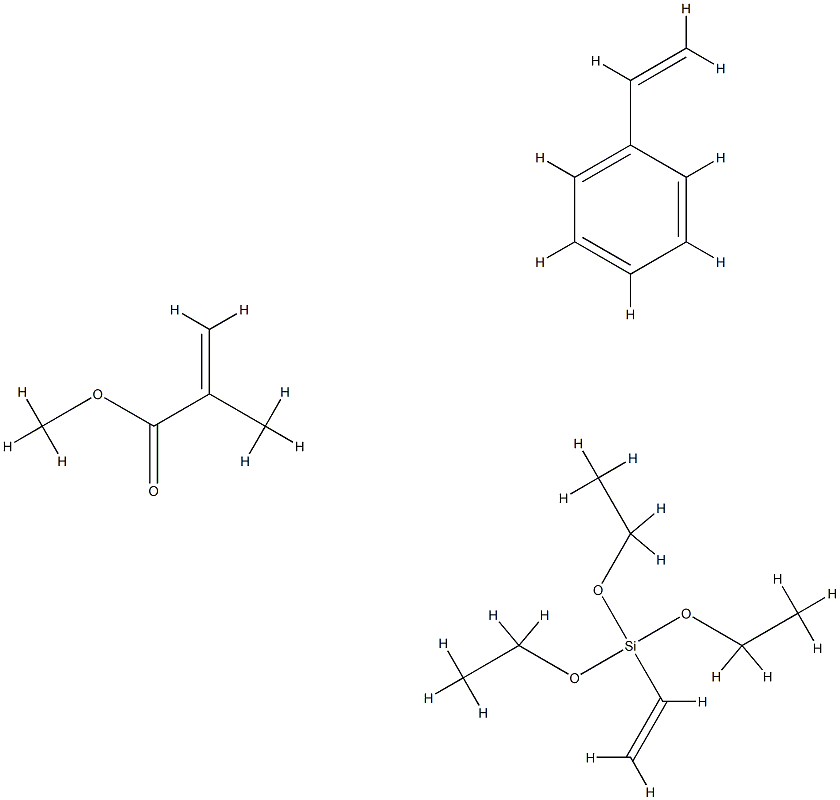 2-甲基-2-丙烯酸甲酯与乙烯基苯和乙烯基三乙氧基硅烷的聚合物