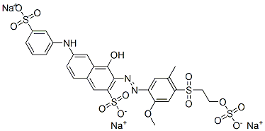 trisodium 4-hydroxy-3-[[2-methoxy-5-methyl-4-[[2-(sulphonatooxy)ethyl]sulphonyl]phenyl]azo]-6-[(3-sulphonatophenyl)amino]naphthalene-2-sulphonate