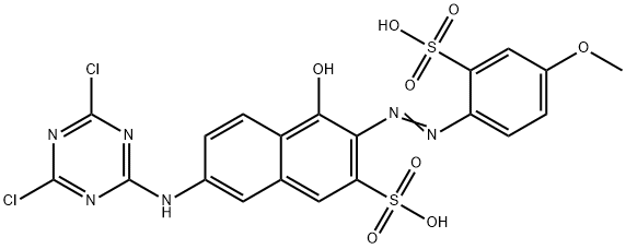 7-[(4,6-dichloro-1,3,5-triazin-2-yl)amino]-4-hydroxy-3-[(4-methoxy-2-sulphophenyl)azo]naphthalene-2-sulphonic acid