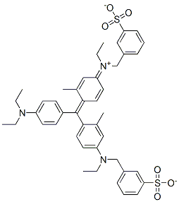 hydrogen [4-[[4-(diethylamino)phenyl][4-[ethyl(3-sulphonatobenzyl)amino]-o-tolyl]methylene]-3-methylcyclohexa-2,5-dien-1-ylidene](ethyl)(3-sulphonatobenzyl)ammonium
