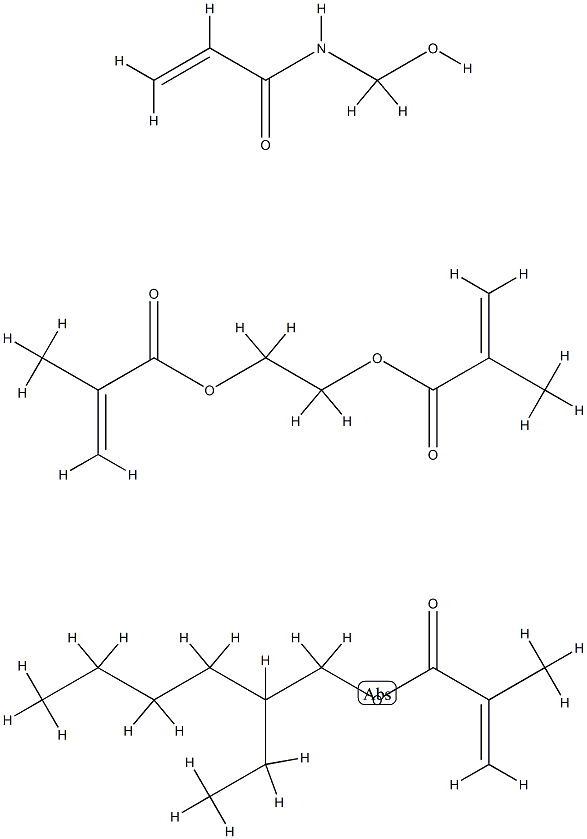 2-Propenoic acid, 2-methyl-, 1,2-ethanediyl ester, polymer with 2-ethylhexyl 2-methyl-2-propenoate and N-(hydroxymethyl)-2-propenamide
