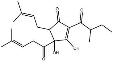 3,4-dihydroxy-5-(3-methylbut-2-enyl)-2-(2-methyl-1-oxobutyl)-4-(4-methyl-1-oxopent-3-enyl)cyclopent-2-en-1-one