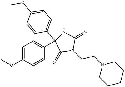 5,5-bis(4-methoxyphenyl)-3-[2-(1-piperidyl)ethyl]imidazolidine-2,4-dione