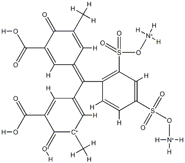 4-[(3-Carboxy-4-hydroxy-5-methylphenyl)(3-carboxy-5-methyl-4-oxo-2,5-cyclohexadien-1-ylidene)methyl]benzene-1,3-disulfonic acid 1,3-diammonium salt