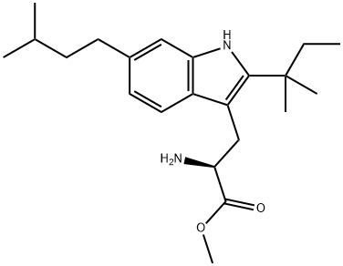 2-(1,1-Dimethylpropyl)-6-(3-methylbutyl)-α-amino-1H-indole-3-propionic acid methyl ester