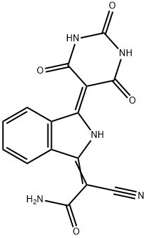 2-cyano-2-[2,3-dihydro-3-(tetrahydro-2,4,6-trioxo-5(2H)-pyrimidinylidene)-1H-isoindol-1-ylidene]acetamide