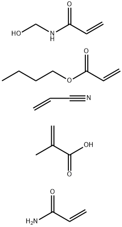 2-Propenoic acid, 2-methyl-, polymer with butyl 2-propenoate, N-(hydroxymethyl)-2-propenamide, 2-propenamide and 2-propenenitrile