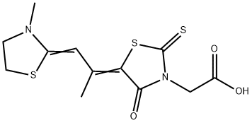 5-[1-甲基-2-(3-甲基噻唑烷-2-亚基)乙亚基]-4-氧代-2-硫酮噻唑烷-3-乙酸