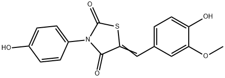 5-(4-hydroxy-3-methoxybenzylidene)-3-(4-hydroxyphenyl)-1,3-thiazolidine-2,4-dione