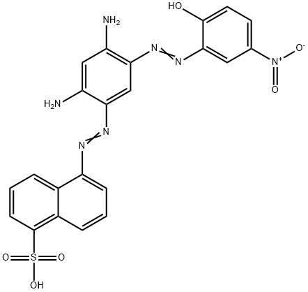 1-Naphthalenesulfonic acid, 5-2,4-diamino-5-(2-hydroxy-5-nitrophenyl)azophenylazo-