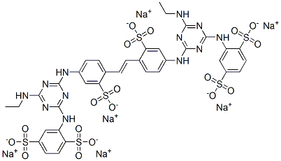 2,2'-[1,2-Ethenediylbis[(3-sulfo-4,1-phenylene)imino[6-(ethylamino)-1,3,5-triazine-4,2-diyl]imino]]bis(1,4-benzenedisulfonic acid)hexasodium salt