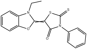 5-(3-乙基-2(3H)-苯并恶唑亚基)-3-苯基-2-硫代-4-噻唑烷酮