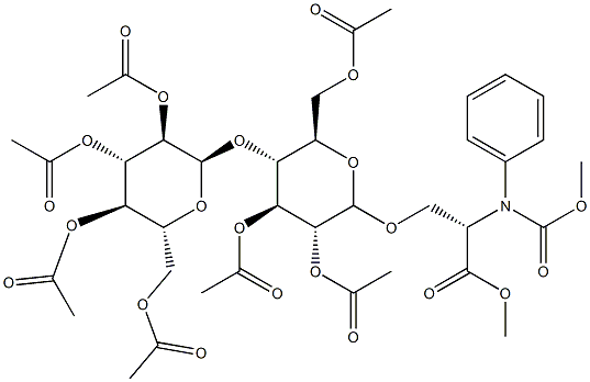 O-[2-O,3-O,6-O-Triacetyl-4-O-(2-O,3-O,4-O,6-O-tetraacetyl-α-D-glucopyranosyl)-β-D-glucopyranosyl]-N-[(phenylmethoxy)carbonyl]-L-serine methyl ester
