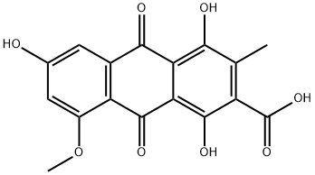 9,10-Dihydro-1,4,6-trihydroxy-8-methoxy-3-methyl-9,10-dioxo-2-anthracenecarboxylic acid
