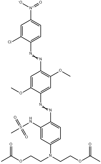 2-[2-acetyloxyethyl-[4-[4-(2-chloro-4-nitro-phenyl)diazenyl-2,5-dimethoxy-phenyl]diazenyl-3-methanesulfonamido-phenyl]amino]ethyl acetate