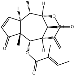 (E)-2-Methyl-2-butenoic acid [(1S,11S)-11-hydroxy-1α,7aβ-dimethyl-5-methylene-4,8-dioxo-2β,6β-methano-1,4,5,6,7,7a,8,10aα-octahydro-2H-cyclopent[d]oxonin-7α-yl] ester