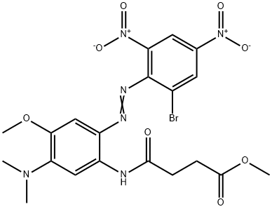 3-[[2-[(2,4-Dinitro-6-bromophenyl)azo]-4-methoxy-5-(dimethylamino)phenyl]aminocarbonyl]propionic acid methyl ester