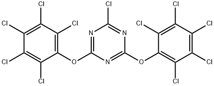 2-Chloro-4,6-bis[(pentachlorophenyl)oxy]-1,3,5-triazine